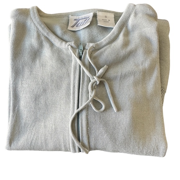 Tail Activewear  Women's Vintage Full Zip Silk Sweater Size Small - Picture 11 of 12